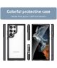 Samsung Galaxy S23 Ultra Hoesje Back Cover Transparant/Zwart