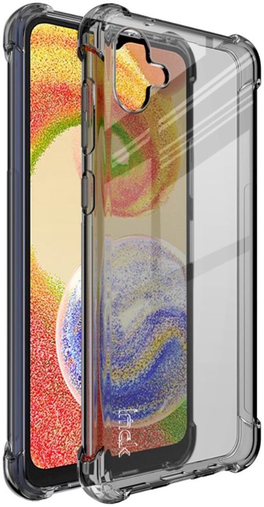 Imak Samsung Galaxy A04 Hoesje Schokbestendig TPU Transparant Zwart afbeelding 1