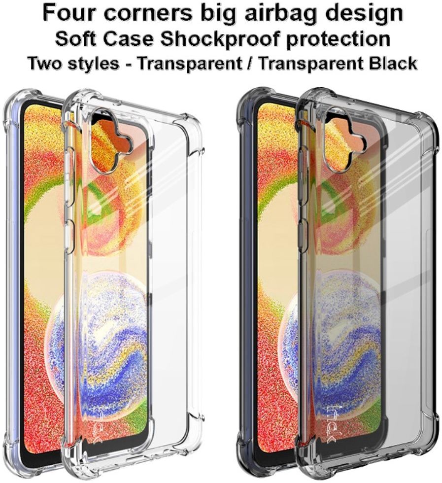 Imak Samsung Galaxy A04 Hoesje Schokbestendig TPU Transparant Zwart afbeelding 6