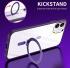 Apple iPhone 11 Hoesje MagSafe Back Cover Kickstand Transparant Paars afbeelding 2