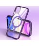 Apple iPhone 11 Hoesje MagSafe Back Cover Kickstand Transparant Zwart