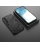 Samsung Galaxy S23 Hoesje Shockproof Kickstand Back Cover Zwart