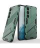 Samsung Galaxy S23 Hoesje Shockproof Kickstand Back Cover Groen