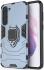 Samsung Galaxy S23 Hoesje met Magnetische Kickstand Ring Blauw