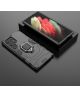 Samsung Galaxy S23 Ultra Hoesje Magnetische Kickstand Ring Zwart
