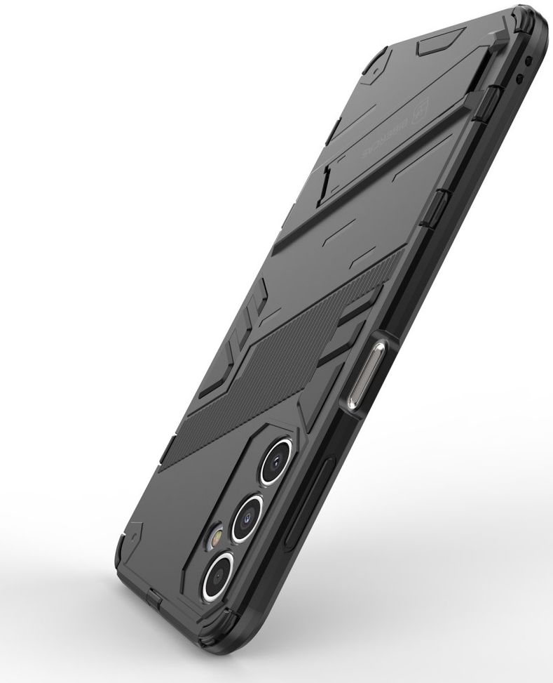 Samsung Galaxy A14 Hoesje Shockproof Kickstand Back Cover Zwart afbeelding 4