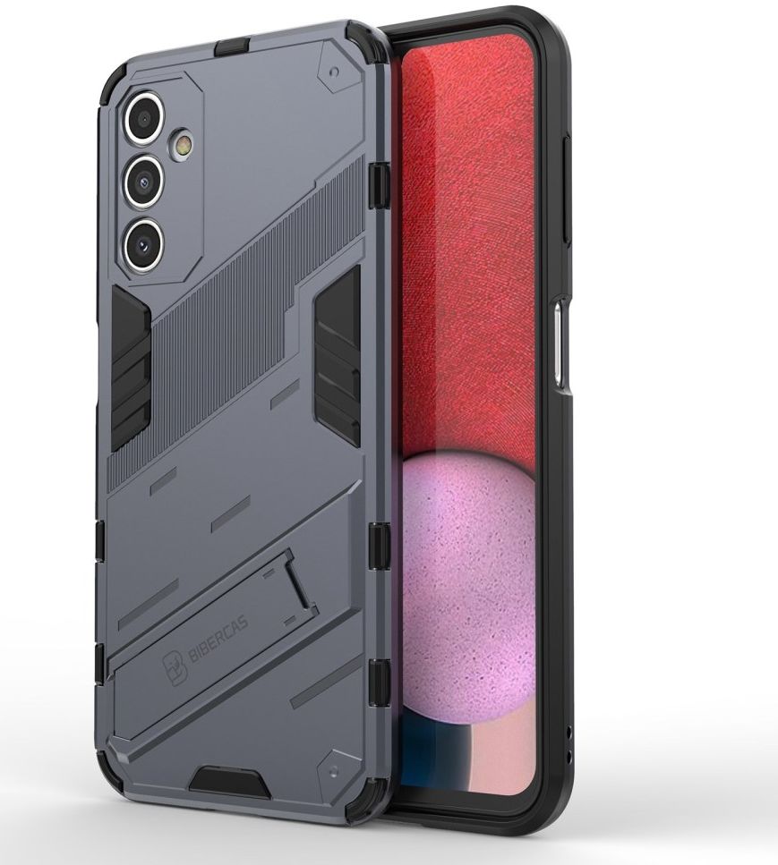 Samsung Galaxy A14 Hoesje Shockproof Kickstand Back Cover Blauw afbeelding 1