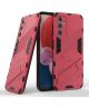 Samsung Galaxy A14 Hoesje Shockproof Kickstand Back Cover Roze