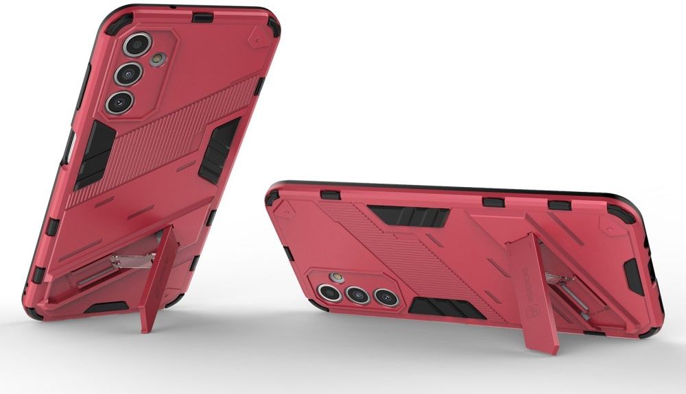 Samsung Galaxy A14 Hoesje Shockproof Kickstand Back Cover Roze afbeelding 3