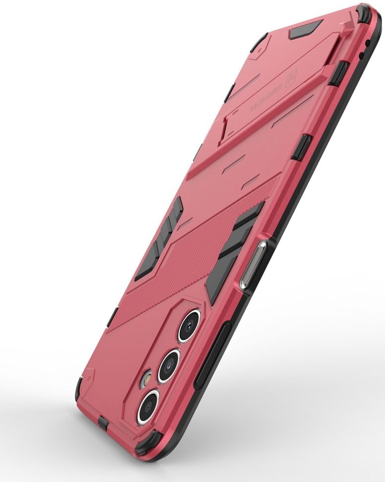 Samsung Galaxy A14 Hoesje Shockproof Kickstand Back Cover Roze afbeelding 4