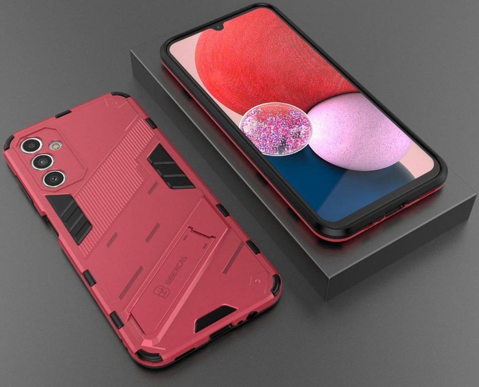 Samsung Galaxy A14 Hoesje Shockproof Kickstand Back Cover Roze afbeelding 6