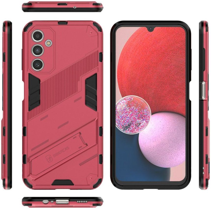 Samsung Galaxy A14 Hoesje Shockproof Kickstand Back Cover Roze afbeelding 7
