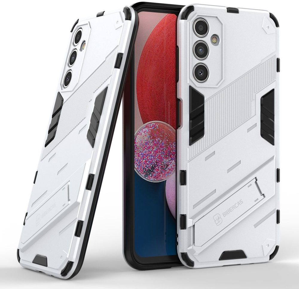 Samsung Galaxy A14 Hoesje Shockproof Kickstand Back Cover Wit afbeelding 2
