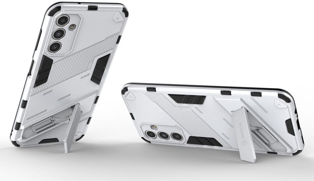 Samsung Galaxy A14 Hoesje Shockproof Kickstand Back Cover Wit afbeelding 3