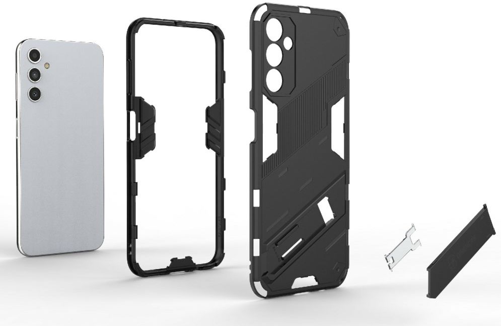 Samsung Galaxy A14 Hoesje Shockproof Kickstand Back Cover Wit afbeelding 8
