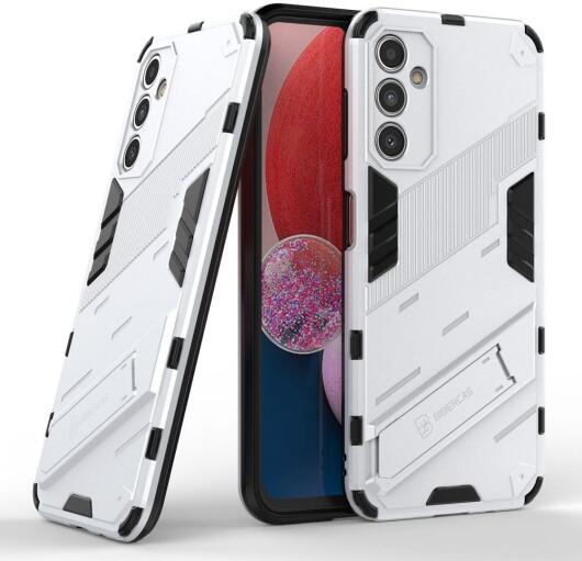 Samsung Galaxy A14 Hoesje Shockproof Kickstand Back Cover Wit afbeelding 2
