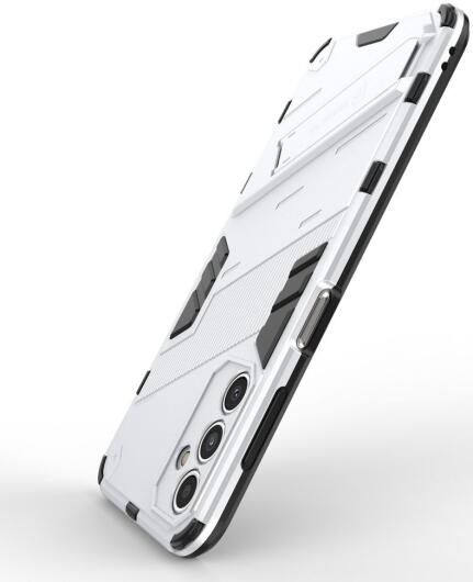 Samsung Galaxy A14 Hoesje Shockproof Kickstand Back Cover Wit afbeelding 4