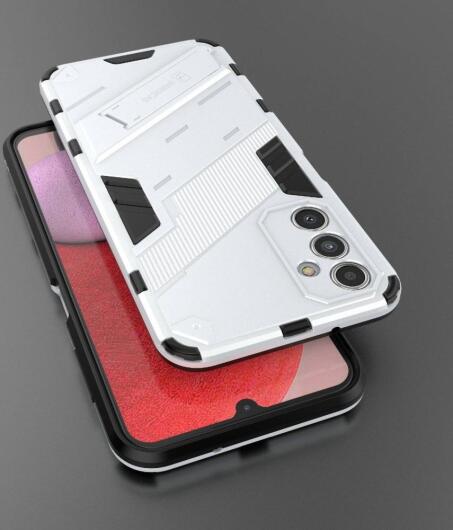 Samsung Galaxy A14 Hoesje Shockproof Kickstand Back Cover Wit afbeelding 5