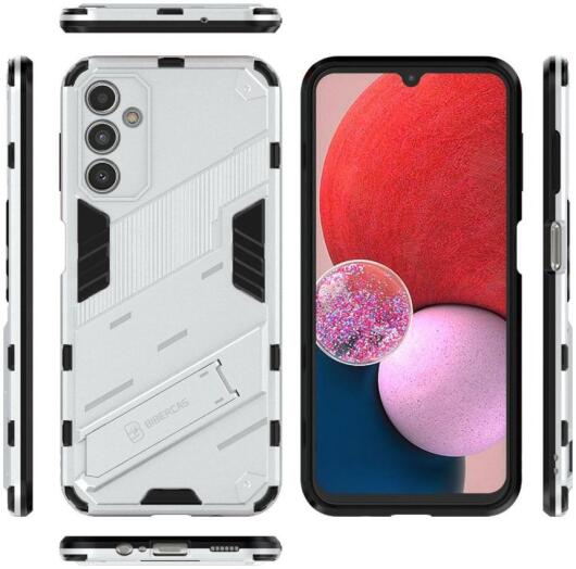 Samsung Galaxy A14 Hoesje Shockproof Kickstand Back Cover Wit afbeelding 7
