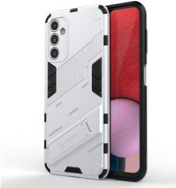 Samsung Galaxy A14 Hoesje Shockproof Kickstand Back Cover Wit