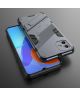Samsung Galaxy A04 Hoesje Hybride Back Cover met Kickstand Blauw