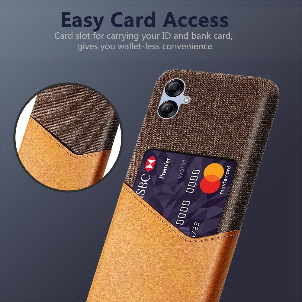 Samsung Galaxy A04 Hoesje met Kaarthouder Back Cover Bruin afbeelding 2