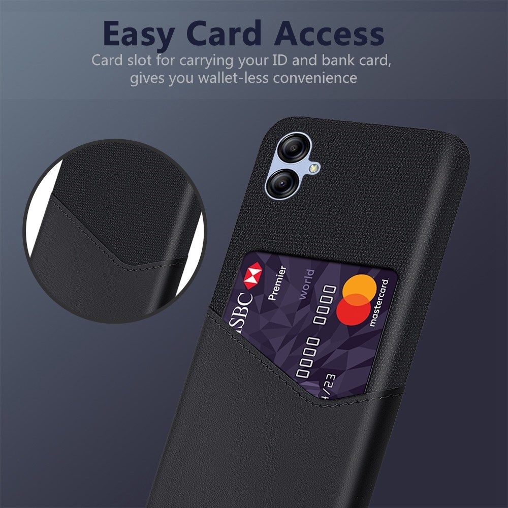 Samsung Galaxy A04 Hoesje met Kaarthouder Back Cover Zwart afbeelding 2