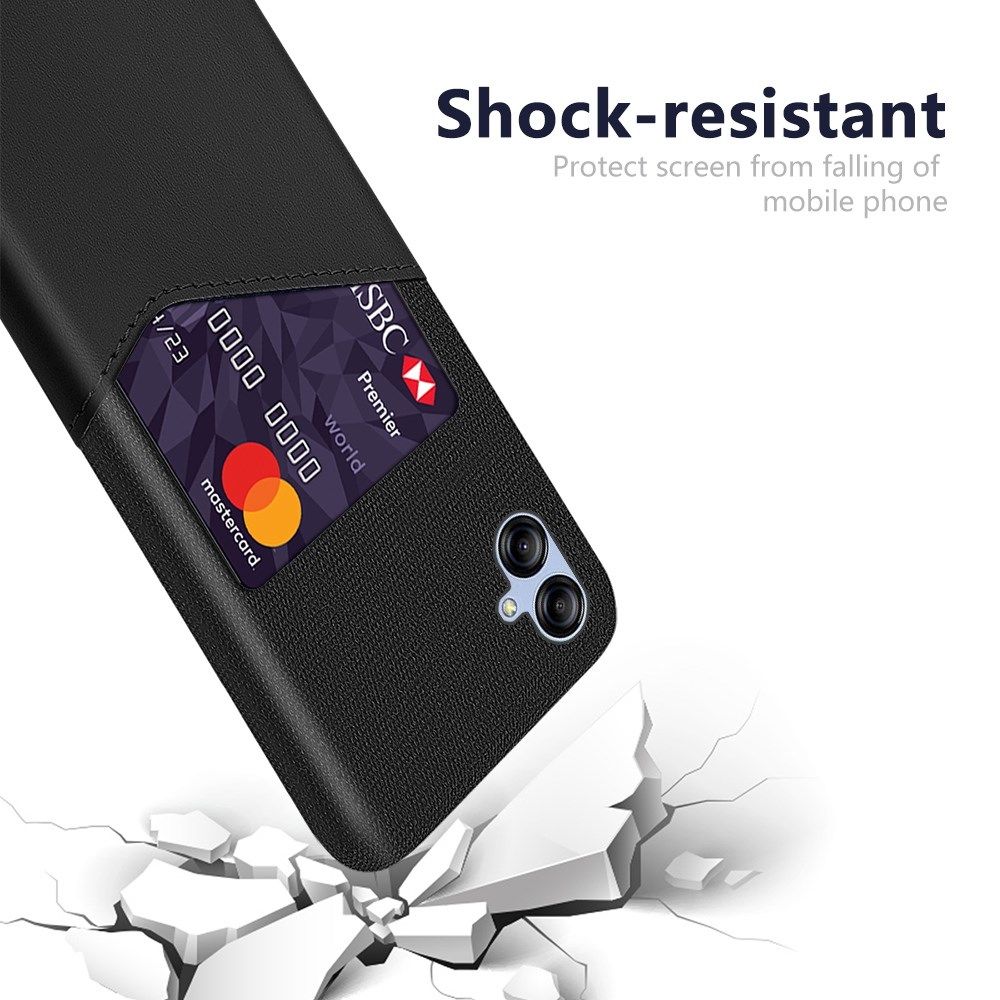 Samsung Galaxy A04 Hoesje met Kaarthouder Back Cover Zwart afbeelding 3