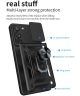 Samsung Galaxy S23 Plus Hoesje Camera Slider en Kickstand Ring Zilver