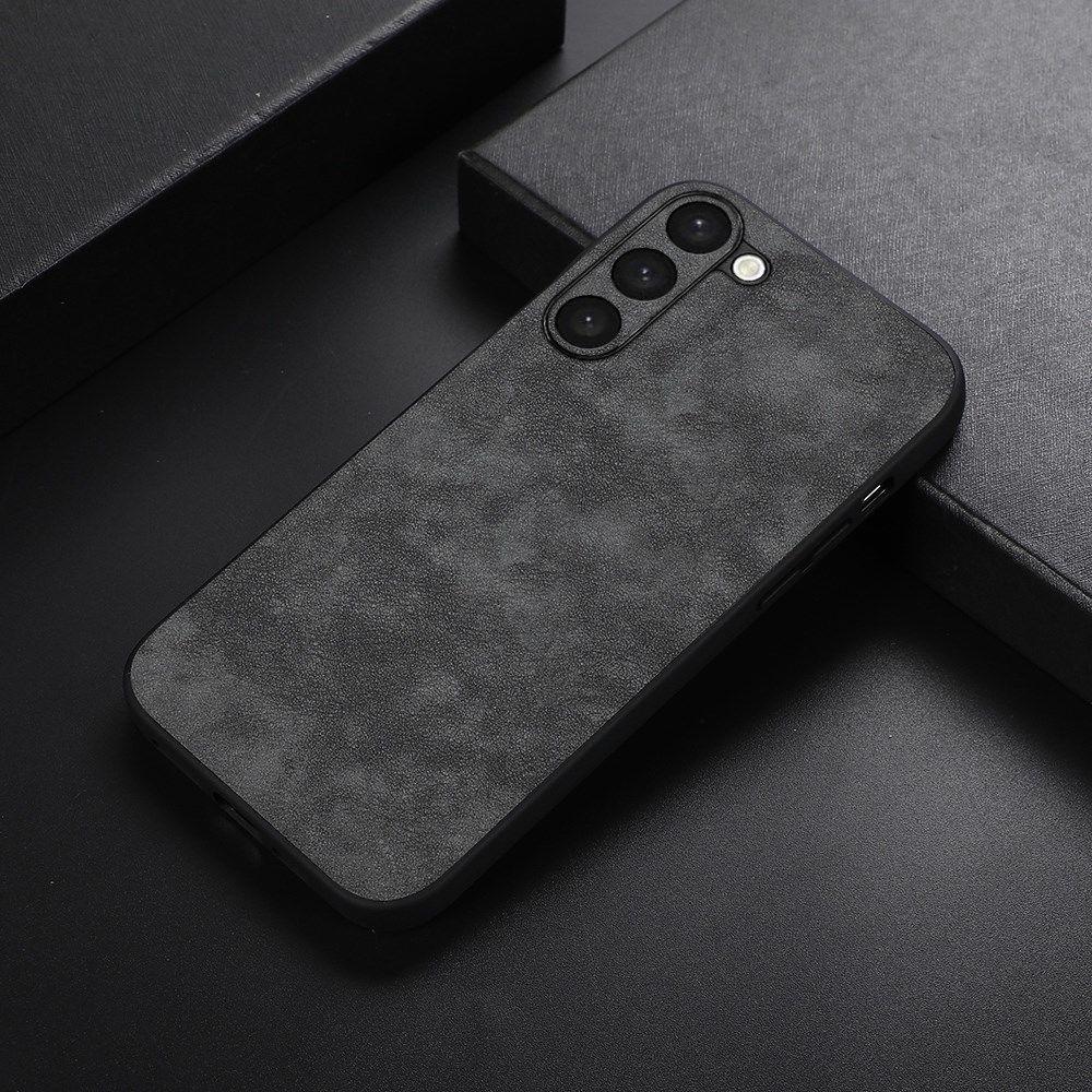 Samsung Galaxy S23 Plus Hoesje Kunstleer Back Cover Zwart afbeelding 2