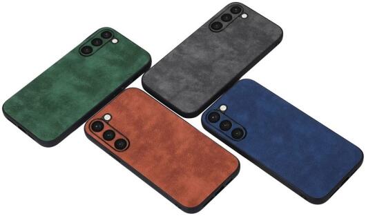 Samsung Galaxy S23 Plus Hoesje Kunstleer Back Cover Zwart afbeelding 3