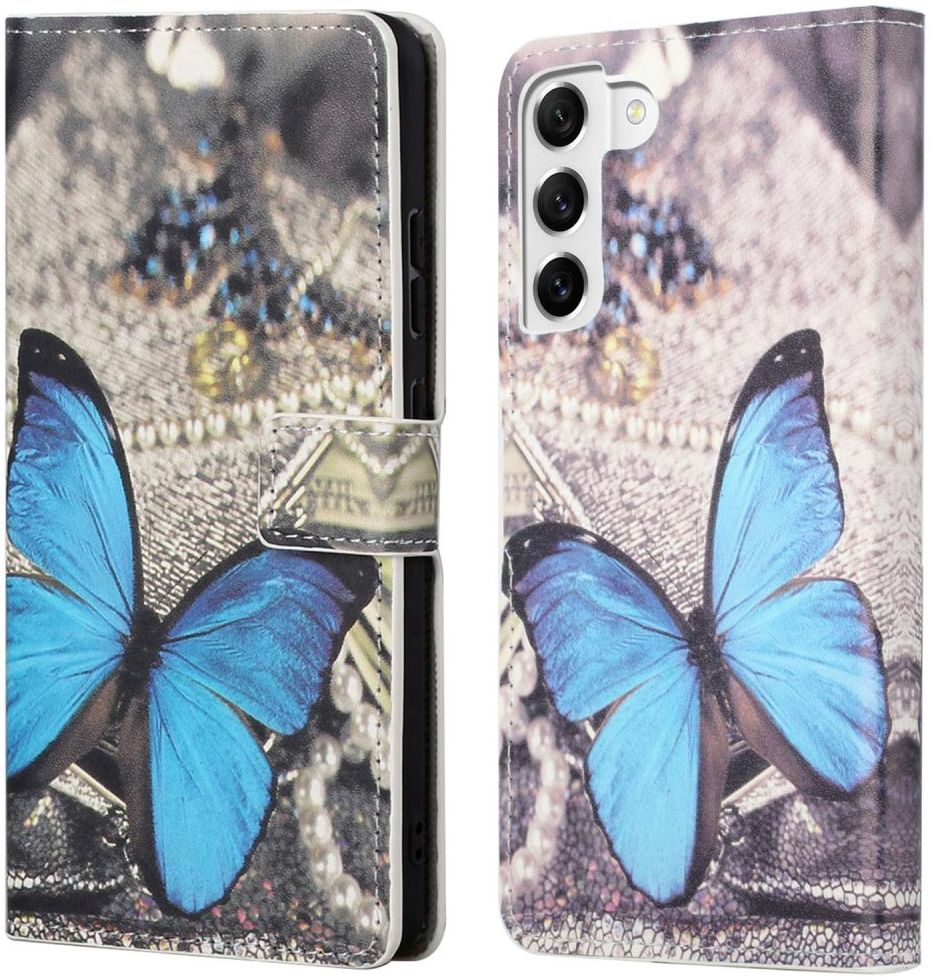 Samsung Galaxy S23 Plus Hoesje Portemonnee Book Case Vlinder Print afbeelding 6