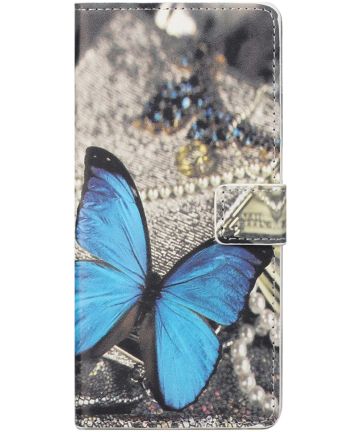 Samsung Galaxy S23 Hoesje Portemonnee Book Case Vlinder Print Hoesjes