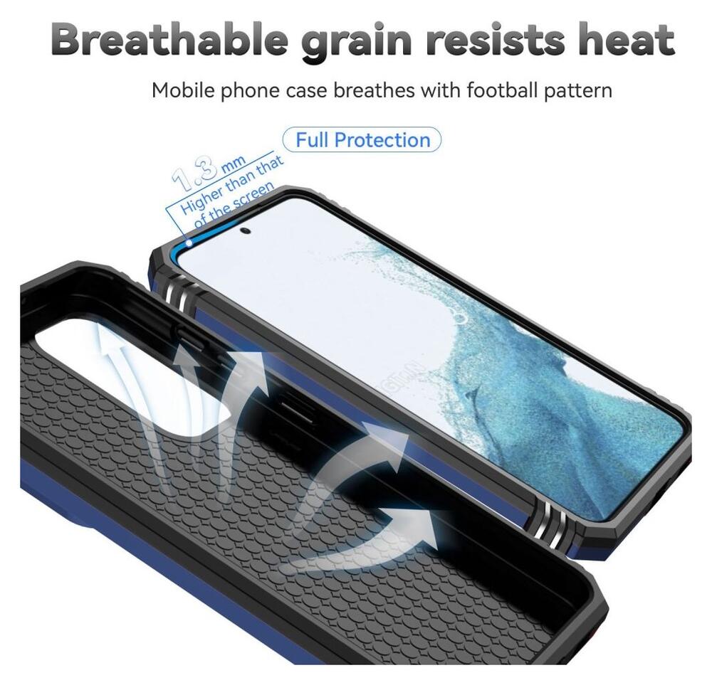 Samsung Galaxy S23 Hoesje met Camera Slider en Kickstand Ring Blauw afbeelding 7