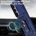 Samsung Galaxy S23 Hoesje met Camera Slider en Kickstand Ring Blauw afbeelding 5