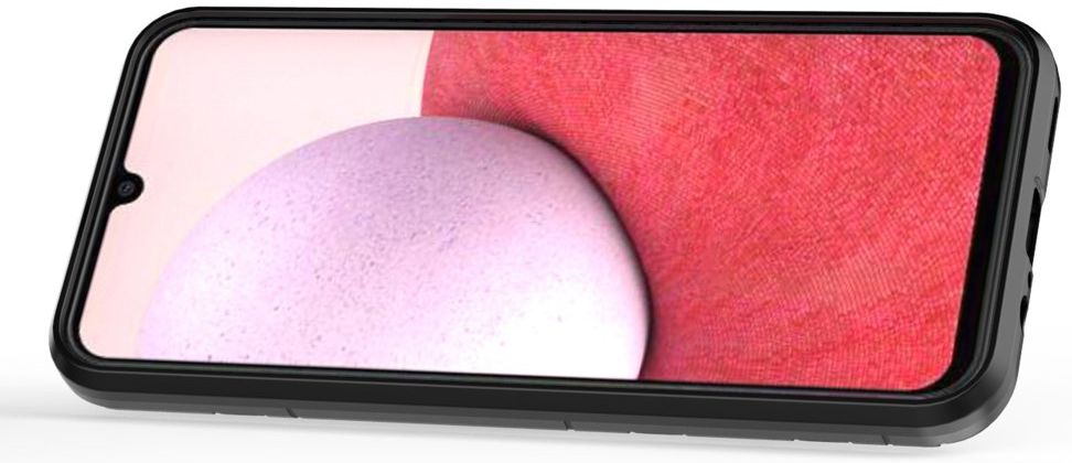Samsung Galaxy A14 Hoesje Magnetische Kickstand Ring Zwart afbeelding 3