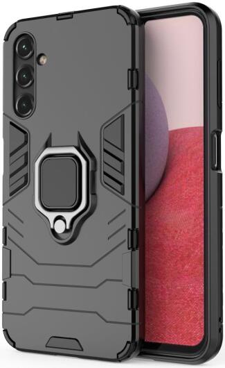 Samsung Galaxy A14 Hoesje Magnetische Kickstand Ring Zwart afbeelding 1
