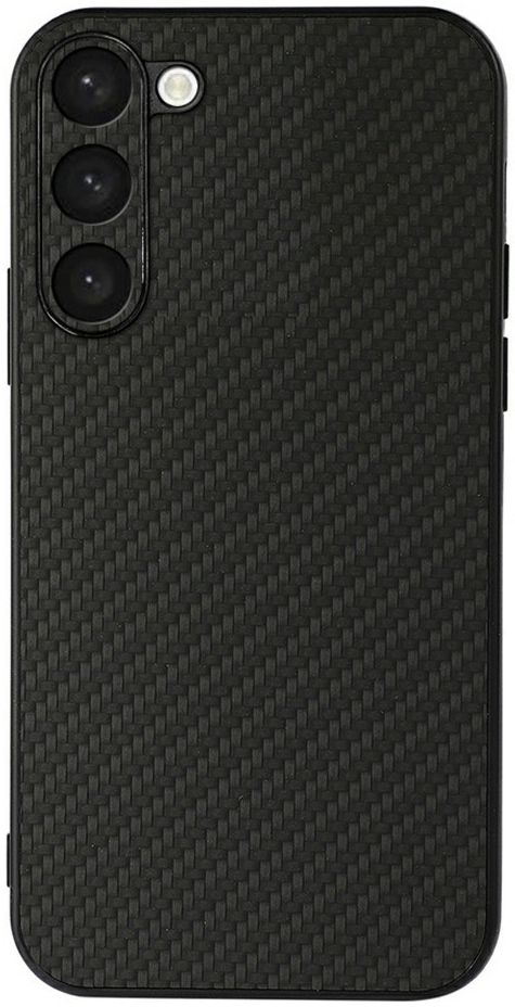 Samsung Galaxy S23 Hoesje Carbon Fiber Back Cover Zwart afbeelding 1