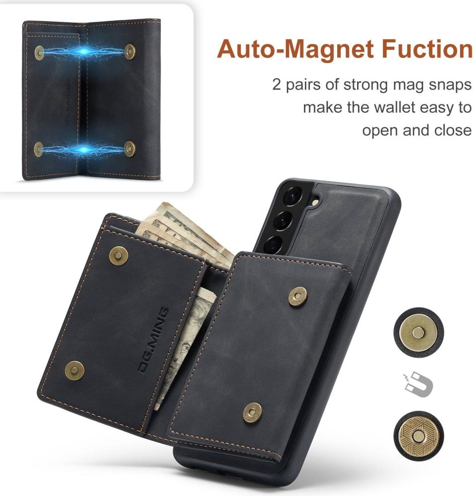 Samsung Galaxy S23 Plus Hoesje met Magnetische Kaarthouder Zwart afbeelding 16