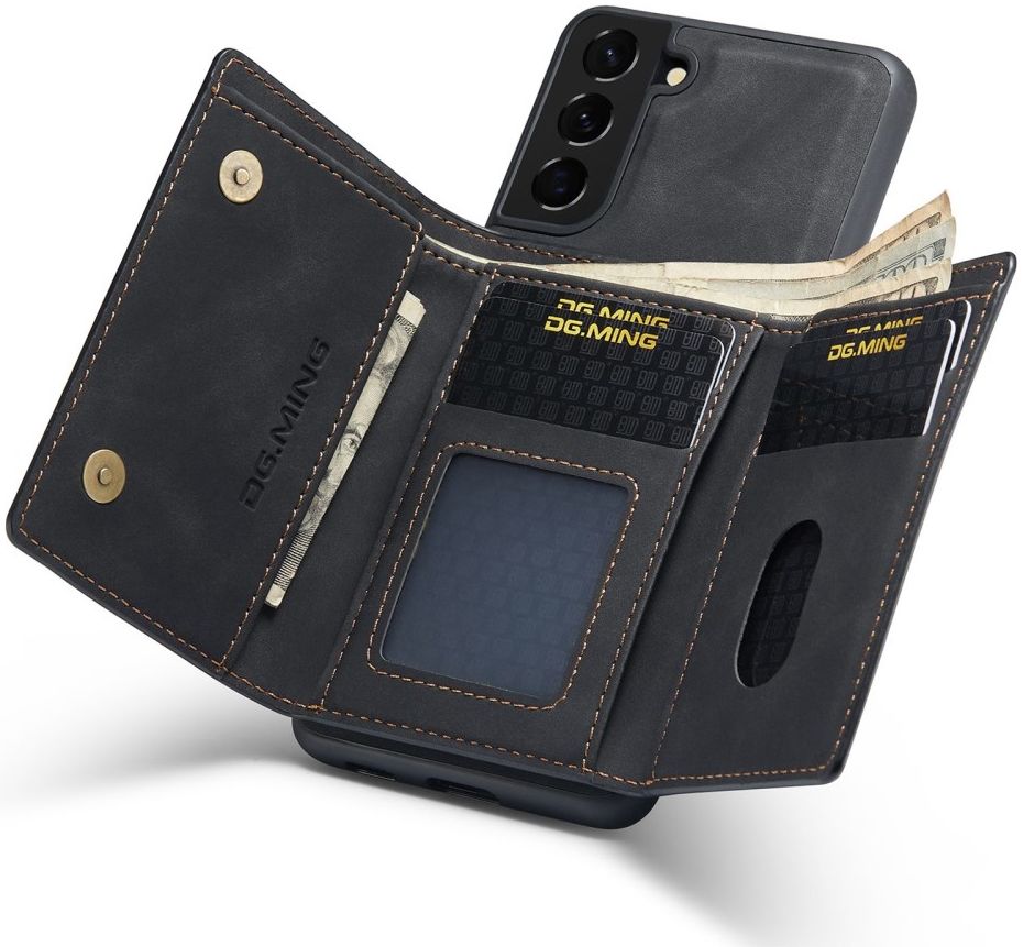 Samsung Galaxy S23 Plus Hoesje met Magnetische Kaarthouder Zwart afbeelding 10