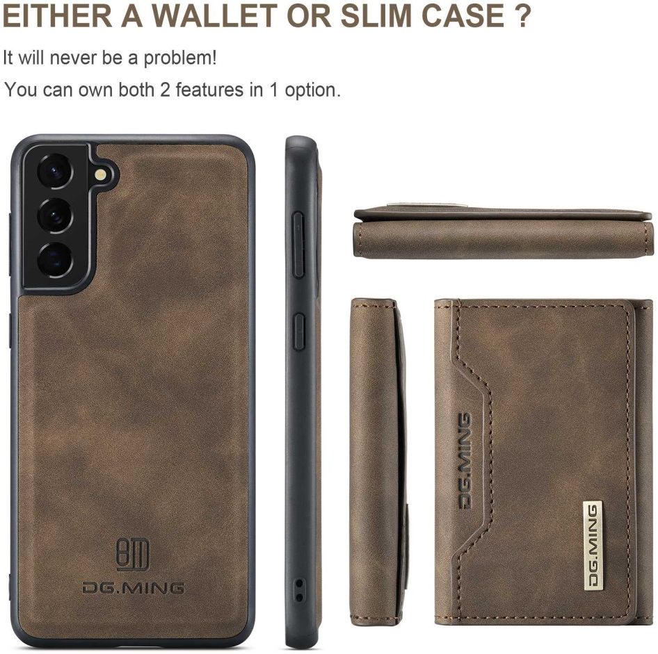 Samsung Galaxy S23 Hoesje met Magnetische Kaarthouder Bruin afbeelding 5