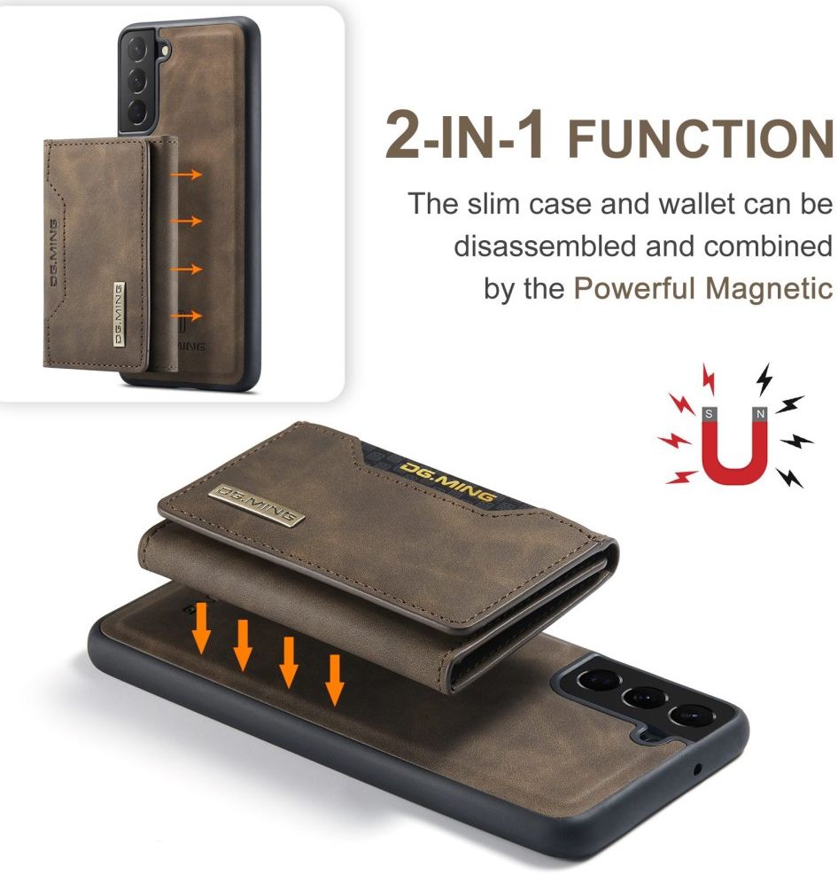 Samsung Galaxy S23 Hoesje met Magnetische Kaarthouder Bruin afbeelding 4
