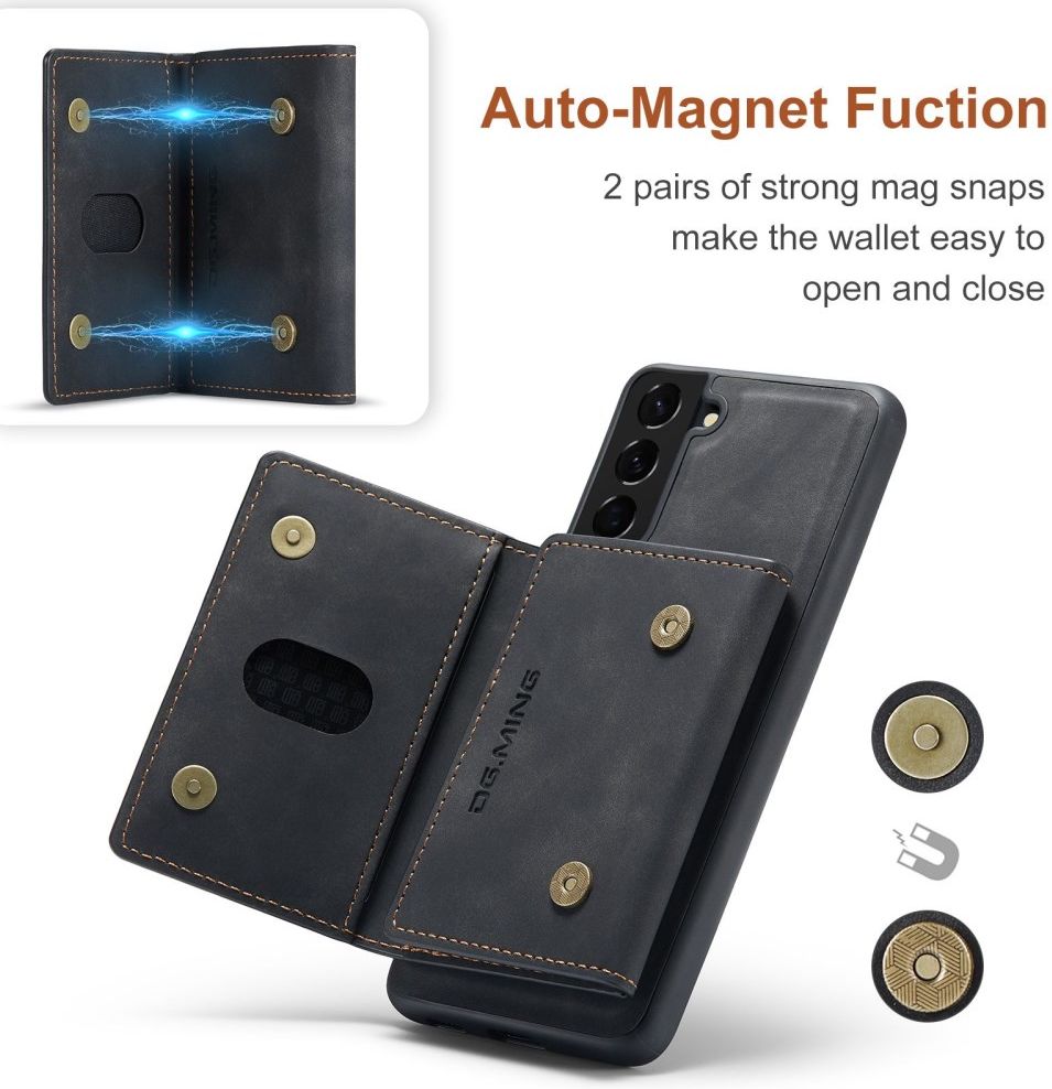 Samsung Galaxy S23 Plus Hoesje Magnetische Kaarthouder Zwart afbeelding 15
