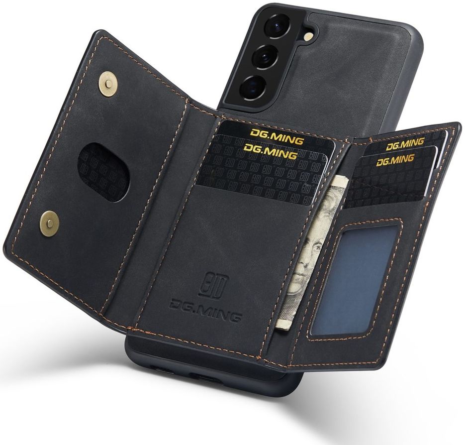 Samsung Galaxy S23 Plus Hoesje Magnetische Kaarthouder Zwart afbeelding 5