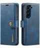 DG Ming Samsung Galaxy S23 Hoesje 2-in-1 Book Case en Back Cover Blauw