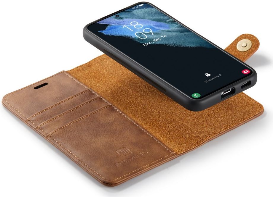 DG Ming Samsung Galaxy S23 Hoesje 2-in-1 Book Case en Back Cover Bruin afbeelding 4