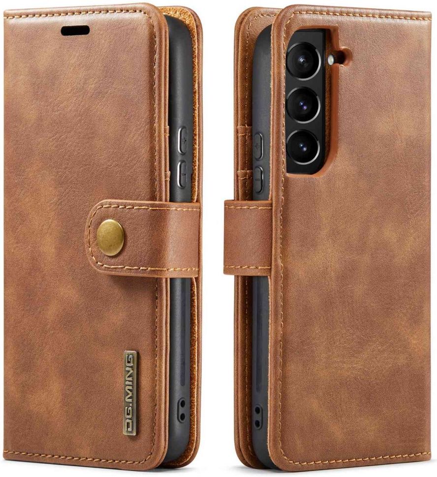 DG Ming Samsung Galaxy S23 Hoesje 2-in-1 Book Case en Back Cover Bruin afbeelding 5