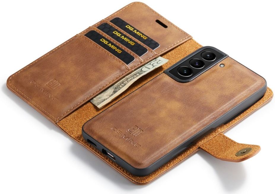 DG Ming Samsung Galaxy S23 Hoesje 2-in-1 Book Case en Back Cover Bruin afbeelding 8