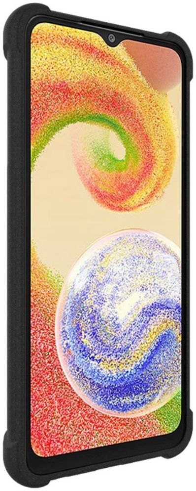 IMAK Samsung Galaxy A04 Hoesje Schokbestendig TPU Matte Zwart afbeelding 3