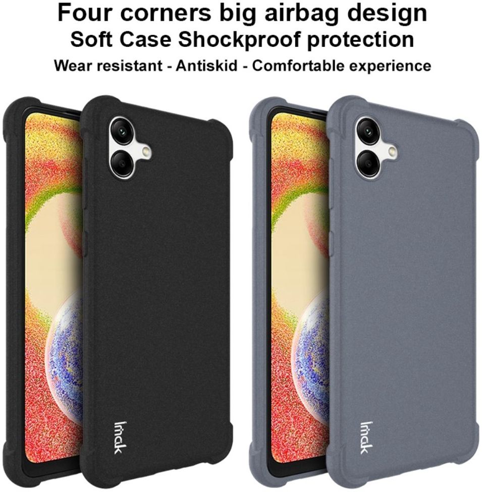 IMAK Samsung Galaxy A04 Hoesje Schokbestendig TPU Matte Zwart afbeelding 5